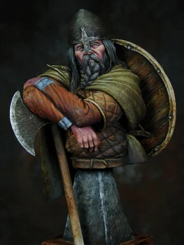 1/10 Senovės vikingų žmogaus biustas Dervos figūrėlė Modelių rinkiniai Miniatiūrinis gk Unassembly Nedažytas