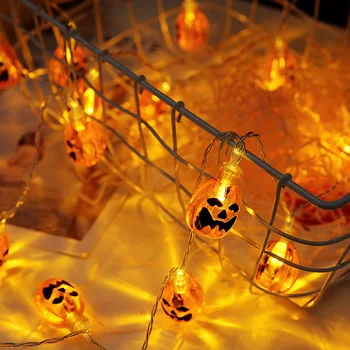 1.5M Siaubo Helovino moliūgų žibintai Buitiniai LED styginių žibintai Kalėdų dekoravimo vakarėlis 