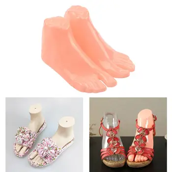 1 Pora manekeno modeliavimo pėdų kulkšnies batams kojinės grandinės papuošalų vitrinos stovas