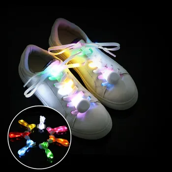 1 Pora šviečiančių batų raištelių 7 spalvų LED švytintys batų raišteliai Sportbačiai Drobiniai bateliai su mirksinčiomis juostomis Nėriniai Naktinis bėgimo dekoras