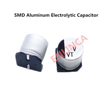 12vnt/lot 35v 100uf SMD aliuminio elektrolitiniai kondensatoriai dydis 6.3*7.7 100uf 35v