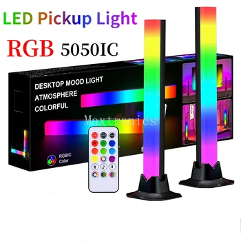 1Set LED Pickup Light RGB garso valdymo simfoninė lempa Muzika Ritmas Naktinė lemputė TV Kompiuterio darbalaukio šviesa su APP nuotolinio valdymo pultu