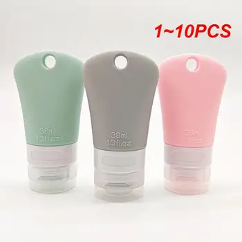 1~10PCS maži buteliai Pieno baltumo silikonas minkštas gali būti pakabintas Saugykla keliautojams Kelionės Buteliai Šviesiai pilkas nešiojamas