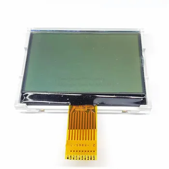 2.4 colių LCD ekrano modulis ST7565R tvarkyklė IC 53MM * 40MM 10Pin 1.0MM žingsnio suvirinimo stilius 128 * 64 Baltas šviesiai juodas ekranas