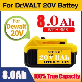 2023 Atnaujinkite DCB200 20V 6000mAh Baterija , įkroviklis Dewalt 18V DCB184 DCB200 DCB182 DCB180 DCB181 DCB182 DCB201 įrankių baterija
