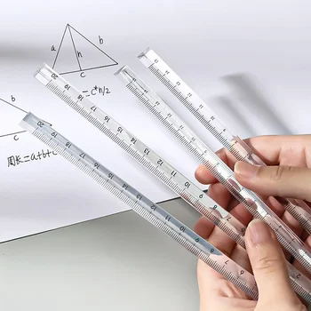20cm Skaidrus trikampis liniuotė Braižymas Tiesus liniuotės brėžinys Matavimo braižymo įrankiai Kanceliarinės prekės Biuro mokykliniai reikmenys