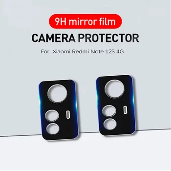 2Pcs 3D galinės kameros apsaugos dėklas, skirtas Xiaomi Redmi Note 12S 4G grūdinto stiklo žiedo galinio objektyvo dangteliui Redmy Note12s Note 12s 12 S
