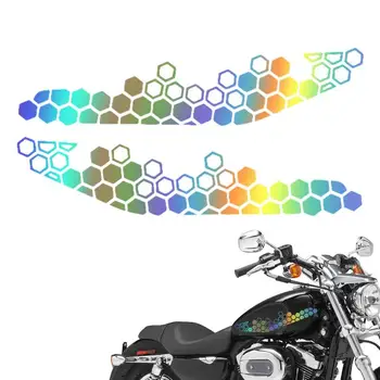 2vnt Motociklų lipdukai Lipnus korio formos automobilių lipdukai Šaunus dekoratyvinis nedegantiems motociklų priedams