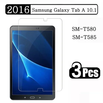 (3 pakuotės) grūdintas stiklas Samsung Galaxy Tab A 10.1 2016 SM-T580 SM-T585 T580 T585 planšetinio kompiuterio ekrano apsaugos plėvelė