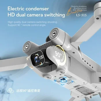 4K Profesional 8K HD kamera Kliūčių išvengimo fotografavimas iš oro Bešepetėlinis sulankstomas quadcopter RC Dron Kids žaislai S1S Mini dronas