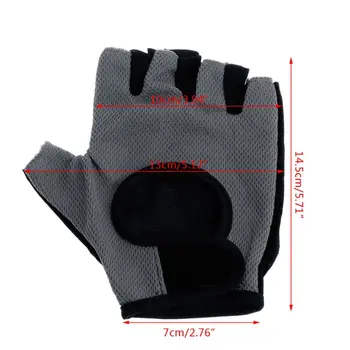 652F Sport mesh moitié-doigt gants haltérophilie musculation d'exercice formation