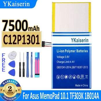 7500mAh YKaiserin nešiojamojo kompiuterio baterija C12P1301 skirta ASUS MEMO PAD K00A (ME302C) TF303 TF303K TF303CL K014 K01B 1B014A 1D020A 1D021A