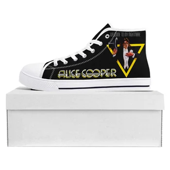 Alice Cooper Roko dainininkė Pop High Top Aukštos kokybės sportbačiai Vyriški moteriški paaugliai Drobė Sportbačiai Atsitiktiniai poros batai Individualūs batai