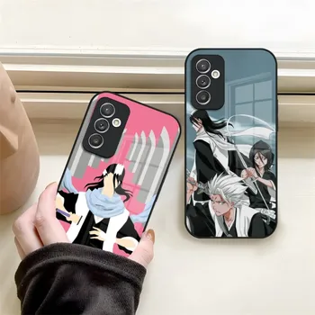 Anime Bleach Byakuya Kuchiki telefono dėklas grūdintas stiklas Samsung S23 S22 S21 S30 S20 S9 S10E Pastaba 20 10 Ultra Pro Plus Coque