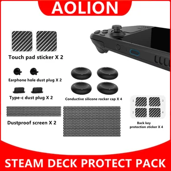 Aolion 16Pcs Steam Deck Case Lytėjimo grįžtamasis ryšys PVC prakaitui atsparus skaidrus pagrindinio kompiuterio apsaugos rinkinys Pridėti stilių Jutiklinis Apsaugokite garų denio dangtelį