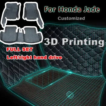 Automobiliniai kilimėliai Honda Jade FR4 FR5 2013 ~ 2020 Prabangus odinių grindų kilimėlių rinkinys kiliminis kilimas Kilimėlis Auto Pėdų pagalvėlės Interjero dalys Automobilių aksesuarai
