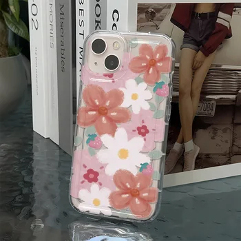 Beautiful Summer Flowers Telefono dėklas, skirtas iPhone 14 13 12 11 Pro XS Max 8 7 Plus X XR SE 2020 2022 Silikoninis minkštas TPU galinis dangtelis