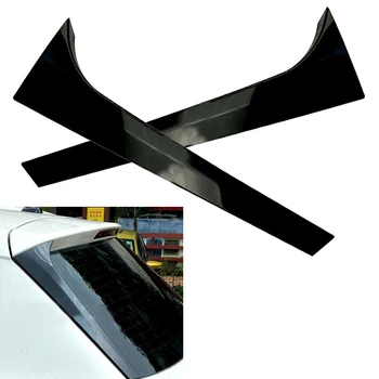 Blizgus juodas automobilio galinio lango spoilerio šoninio sparno apdailos dangtelio dekoras 