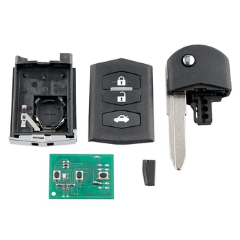 Car Smart Remote Key 3 Mygtukai 80 bitų 63 lustinis automobilinis raktų pakabukas Tinka MAZDA 2 3 5 6 RX8 MX5 433Mhz