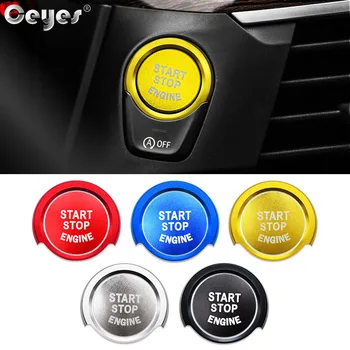 Ceyes Car Styling Engine Ignition Ring Case For Bmw X3 X4 X5 X6 5 6 7 Series Button Interior Dekor Accessories Cover