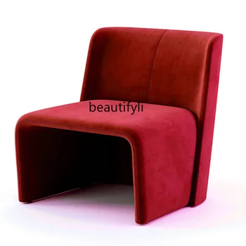 Custom Italian Art Designer Couch Simple and Light Luxury Single Sofa Technology Buppee Living Room Sample Room Konferencijų kėdė