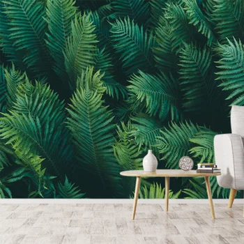 Custom Peel and Stick Accept Wallpapers for Living Room Bedroom tropical Leaf tree Sienų popierius, dengiantis namų dekoro ritinius Freskos