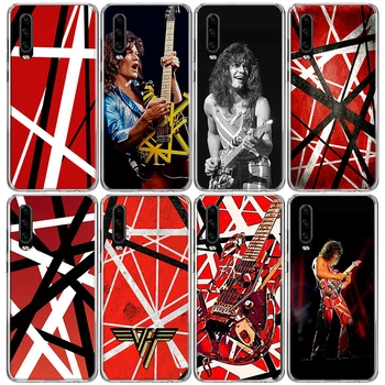 Eddie Van Halen grafinis gitaros telefono dėklas, skirtas Huawei P40 P30 P20 P10 Lite Mate 10 20 Pro Y5 Y6 Y7 Y9S P Smart Silicone Shell Pri