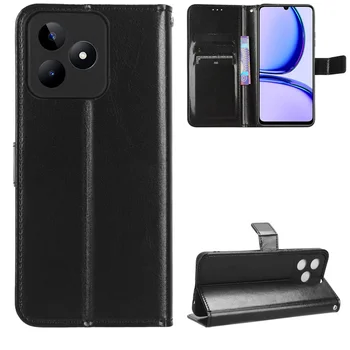 For OPPO Realme C51 Case Cover Luxury Flip PU Leather Wallet Lanyard Stand Case for OPPO Realme C51 Phone Bags