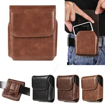 For Tecno Phantom V Flip 5G Magnetic Flip Leather Case Pouch For Phantom V Flip AD11 5G Funda Belt Clip Waist Bag Ticket Cover