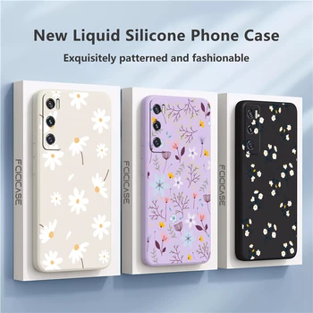 For Vivo V20 SE V27 V25 V23 V21E V19 V17 V15 Pro V5 Lite Silicone Daisy Flowers Soft Pattern Luxury Case Cover