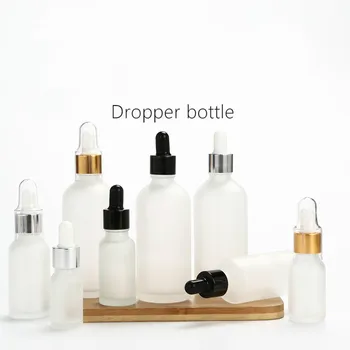 Frost Glass Dropper Bottle Empty 5ml 10ml 15ml 20ml 30ml 50ml 100ml Kosmetikos pakavimo konteinerio buteliukai Eterinių aliejų buteliukai