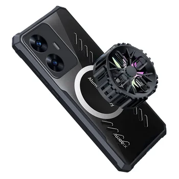 Gamer telefono dėklas, skirtas OPPO Realme C55 grafeno šilumos išsklaidymui padengti aštuonias skylutes kvėpuojantis skaidrus plonas korpusas