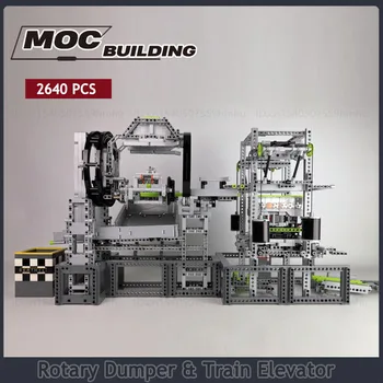 GBC MOC Rotacinis savivartis ir traukinio liftas Statybinių blokų variklių technologijos kaladėlės Kūrybinė dėlionė Mokslas Žaislai Kalėdinės dovanos