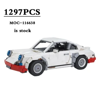 Greičio čempionas Statybiniai blokai MOC-116638 Racing 911 RSR automobilio modelio statybinių blokų žaislų surinkimas 1297PCS Kalėdų dovana