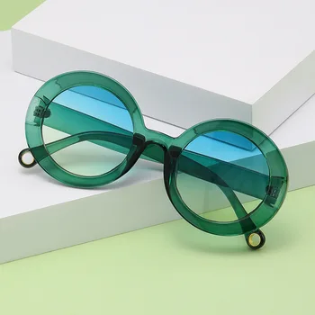 Imwete Fashion Round Frame akiniai nuo saulės Moterys Spalvingi ovalūs akiniai nuo saulės Vyrai UV400 akiniai Vintažiniai atspalviai Akiniai nuo saulės