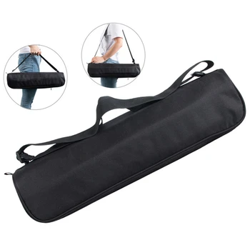 Juodas trikojo krepšys rankinė, kurioje yra laikymo dėklas 40-84cm mikrofono fotografijai Lengvas trikojo stovo krepšys priima lygius užtrauktukus