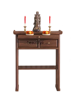 Juodasis riešutas Naujas kinų stilius Medžio masyvo altorius Smilkalų degiklio stalas Pagrindinis Turto Dievas Duoklės stalas Svetainė