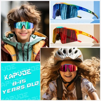 Kapvoe Vaikas Fotochrominiai sportiniai akiniai nuo saulės Dviračių akiniai Vaikai UV400 Berniukai Dviračių čiuožimas mergaitėms Lauko dviračių apsaugaon