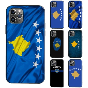 Kosovo vėliavos dėklas, skirtas iPhone 13 12 mini 11 14 Pro Max 6S 7 8 Plus X XR XS Max SE 2020 TPU Cover Coque