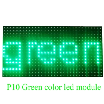 LED P10 320x160 Pusiau lauko žalios spalvos modulis LED ekranas Vienspalvis SMD ekranas Skydelis Neperšlampamas mobilusis ženklas