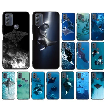 Manta Ray Sea Creature Telefono dėklas, skirtas Moto G82 G22 G62 G13 G32 G53 G31 G60 G52 G100 G200 G42 G41 G51 G30 G10 G20 G50 G