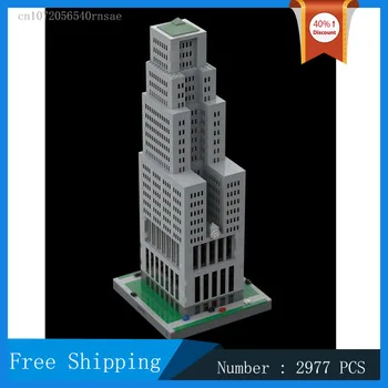 MOC City Architecture Street View Board Trade Building Model Building Block Building Film Headquarters Collection Žaislų dovanos