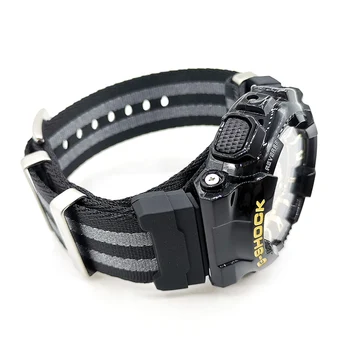 nailoninė laikrodžių juosta +16mm adapteris Casio G-Shock GA-110/100/120/150/200/400 GD-100/110/120 DW-5600 GW-6900 laikrodžio dirželis
