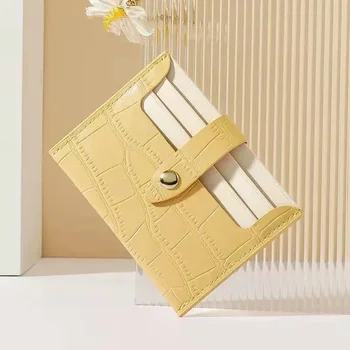 Nauja paprasta paprasta plona didelės talpos maža kortelių krepšys daugiafunkcinė išskirtinė odinė PU kortelės laikiklio kortelės rankovė