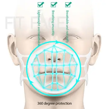 Naujas silikoninės kaukės laikiklis, 3D kaukės vidinė atrama su ausų kabliuku, apsauga nuo kritimo ir nenuobodu