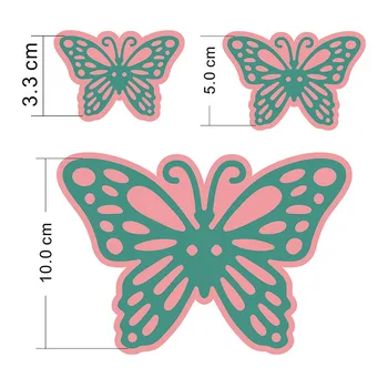 Naujas trijų drugelių dekoravimo amatas Reljefinė forma 2023 Metalo pjovimo štampai 