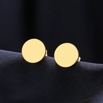 Nerūdijančio plieno auskarai Minimalistiniai apvalios mados auskarai Klasikiniai paprasti auskarai moterims 2023 m. papuošalų vestuvių vakarėlis