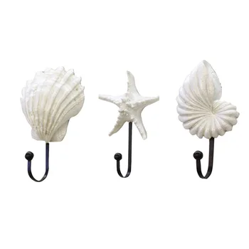 Ocean Storage Hook Conch Home Decor Praktiškas daugiafunkcinis drabužių sienos jūros paplūdimio drabužių stovas