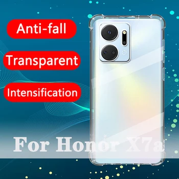 Oro pagalvės smūgiams atsparus skaidrus dėklas, skirtas Huawei Honor X7a dėklui 4G silikoninis pilnas dangtelis Skaidrus honorx7a Funda dėklams 6.75