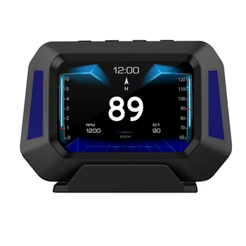 P21 HUD automobilių testeris GPS diagnostikos įranga prietaisų skydelis Automobilio OBD monitorius Automobilio LCD monitorius